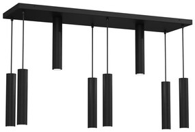 Luster na lanku RAITO 8xGU10/8W/230V čierna