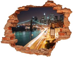 Fototapeta diera na stenu 3D nálepka New york v noci nd-c-26643680