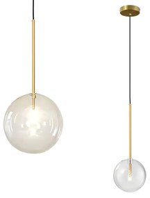 Toolight Toolight, sklenené guľové závesné stropné svietidlo 15cm, 1xG4, APP1680-1CP, OSW-04300