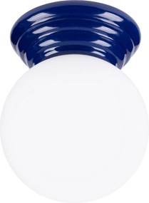 Stropné svietidlo Zori, 1x biele sklenené tienidlo, bl