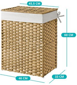 Plastový kôš na bielizeň 45,5 x 32 x 61 cm