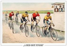 Plagát, Obraz - John Cameron - Wheelman In A Red Hot Finish