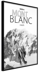 Artgeist Plagát - Mont Blanc [Poster] Veľkosť: 30x45, Verzia: Čierny rám