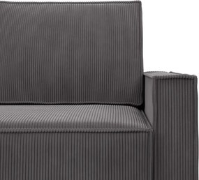 Rohová rozkladacia sedačka NOTO Poso 022 tmavosivá