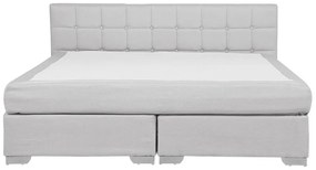 Manželská posteľ Boxspring 180 cm ADIR (s matracmi) (svetlosivá). Vlastná spoľahlivá doprava až k Vám domov. 1007076
