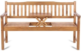 Home Garden Záhradná drevená lavička Akacja s výsuvným stolíkom