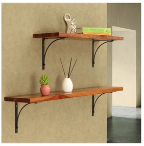 Polica na stenu s konzolou Kira 150 cm PALISANDER