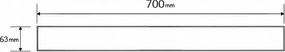 Mexen Flat, lineárny podlahový žľab 70 cm, medená matná, 1C33070