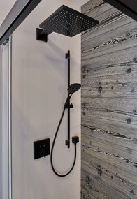 Hansgrohe Unica, S Puro sprchová tyč 900 mm so sprchovou hadicou Isiflex 1600 mm, matná čierna, HAN-28631670