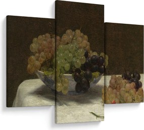 Obraz - Henri Fantin-Latour, Still Life with Grapes and a Carnation, reprodukcia (90x60 cm)