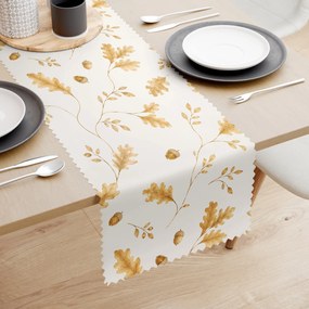 Goldea behúň na stôl teflónový - dubové lístky 20x120 cm