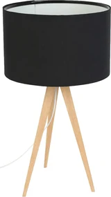 Zuiver Tripod Wood stolná lampa - Čierna