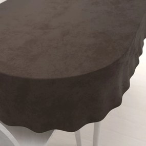 Biante Zamatový oválny obrus Velvet Prémium SVP-016 Tmavo hnedý 120x180 cm