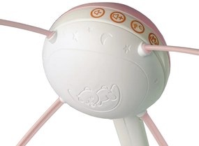 LEAN TOYS Detský kolotoč s projektorom - ružový