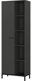Antracitová knižnica 64x190x34 cm Rovigo – Germania
