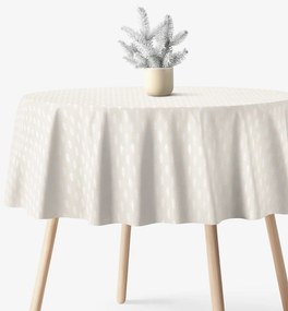 Goldea okrúhly obrus natura – vetvičky na režnej Ø 170 cm