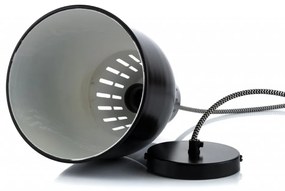 Vintage - retro kovové svietidlo - lampa NUNO Black, 19,5x24cm