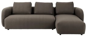 Sivohnedá rohová pohovka z textílie buklé (pravý roh) Imola – Bonami Selection