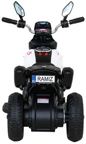 Motorka na batérie pre deti FAST TOURIST  - biela