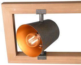 Závesné svietidlo v sivo-prírodnej farbe Bell – Trio