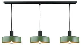 Keter Lighting Luster na lanku HAKI 3xE27/60W/230V zelená/čierna KE0118