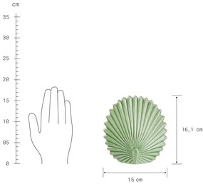 LEAF Váza 16 cm - zelená