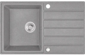 Laveo Margarita, 1-komorový granitový drez 790x490x230 mm, šedá, LAV-SBM_511T