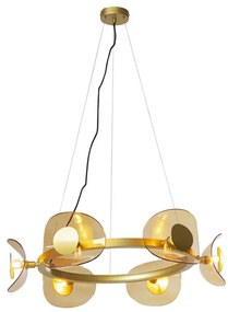 Mariposa Brass visiaca lampa zlatá Ø81 cm