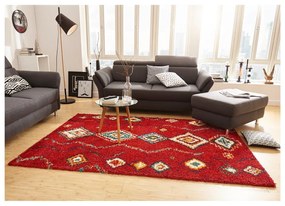 Červený koberec Mint Rugs Geometric, 120 x 170 cm