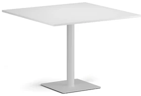 Konferenčný stolík ENZO, 100x100 cm, biela podnož, biela