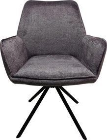 Jedálenská stolička Miracle, tmavo šedá látka