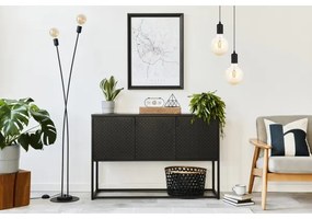 Luster na lanku MIROS 2xE27/60W/230V guľatý čierna