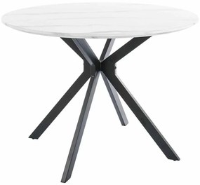 Jedálenský stôl Aster 100 cm, mramor / čierna