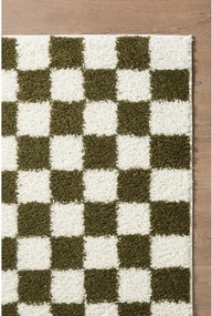Tmavozelený/krémovobiely koberec 160x230 cm Grida – ESTE
