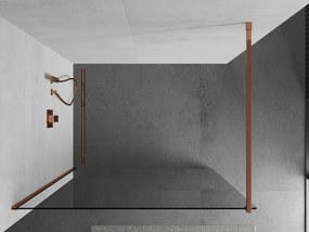 Mexen Kioto, sprchová zástena 55x200 cm, 8mm číre sklo, profil ružové zlato, 800-055-101-60-00