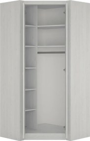 Sconto Rohová skriňa LILO svetlý jaseň/modré úchyty