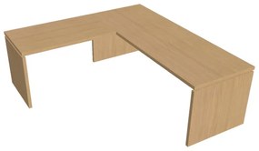 Ergonomický stôl Verno 220 x 200 cm, ľavý, dub svetlý