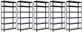 Trestles 5x Policový regál RR2 2300x1200x450, černý 5XRR2-KLB4512-6