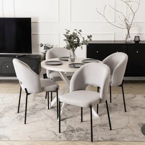 PROXIMA.store - Čalúnená glamour stolička BROS FARBA: čierna