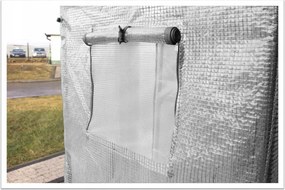 Garden Line Biely skleník na paradajky 200 x 77 x 168/146 cm