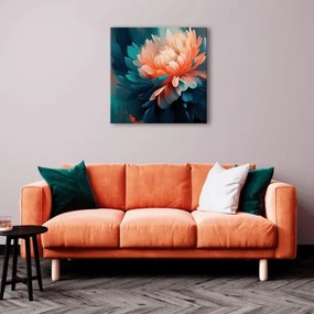 Dizajnová dekorácia na plátne Farebné impresie kvetu 60x60 cm