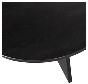 Čierny okrúhly konferenčný stolík ø 90 cm Fries – WOOOD