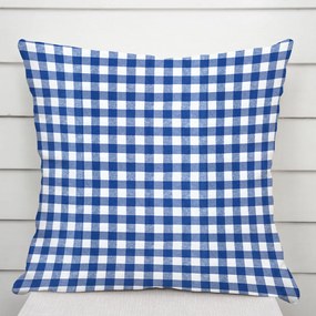 Biante Dekoračná obliečka na vankúš Rebeka RE-008 Modro-biela kocka stredná 60 x 60 cm