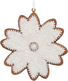 Závesná dekorácia perníková vločka Frosted Ginger - 9*1*10 cm