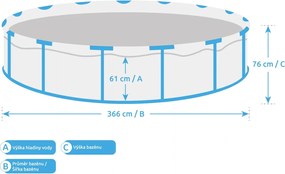 Intex | Bazén Florida 3,66x0,76 m s pieskovou filtráciou ProStar 4 | 10340100