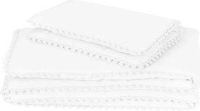 Sada do postieľok s čipkou biela 50x65cm