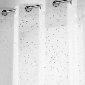 Biela/v striebornej farbe voálová záclona 140x240 cm Floressia – douceur d'intérieur