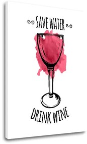 Obraz na stenu s textom Save water – Drink Wine | rôzne rozmery