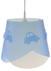 Modrá závesná lampa Piet s motívom auta