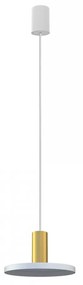 NOWODVORSKI Závesné industriálne LED osvetlenie HERMANOS B, 1xGU10, 10W, biele, mosadzné